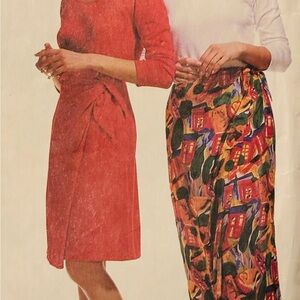Vintage Rare Find Easy  Stitch n Save 6489 Pattern Skirt Set Sizes XS-S Uncut